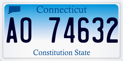 CT license plate AO74632