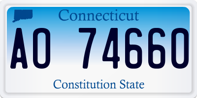 CT license plate AO74660