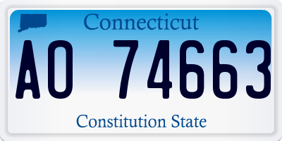 CT license plate AO74663