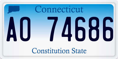 CT license plate AO74686
