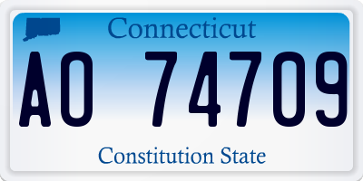 CT license plate AO74709