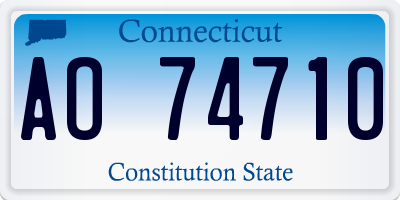 CT license plate AO74710