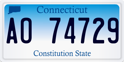 CT license plate AO74729