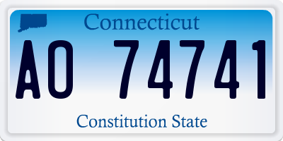 CT license plate AO74741