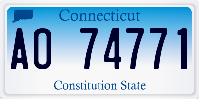 CT license plate AO74771