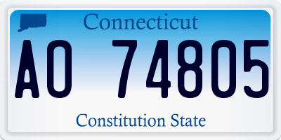 CT license plate AO74805