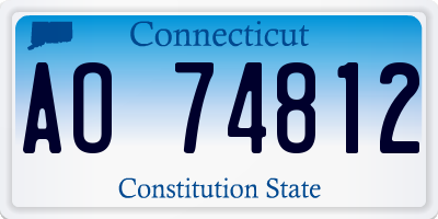 CT license plate AO74812