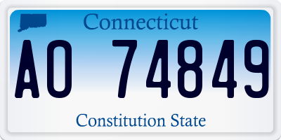 CT license plate AO74849