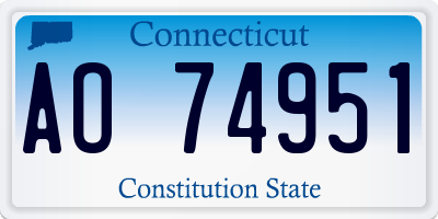 CT license plate AO74951