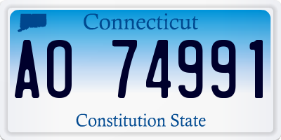 CT license plate AO74991