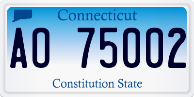 CT license plate AO75002
