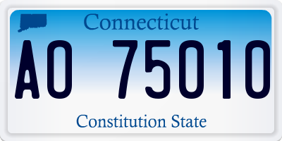 CT license plate AO75010