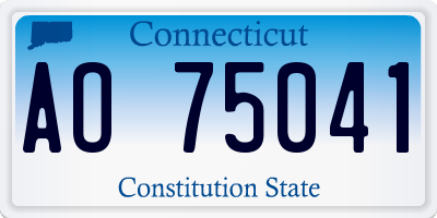 CT license plate AO75041