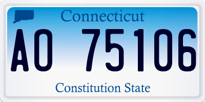 CT license plate AO75106