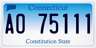 CT license plate AO75111