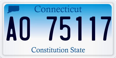 CT license plate AO75117