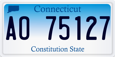 CT license plate AO75127