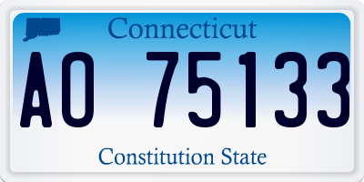 CT license plate AO75133