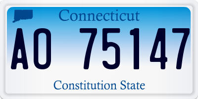 CT license plate AO75147