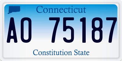 CT license plate AO75187