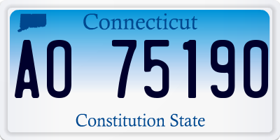 CT license plate AO75190