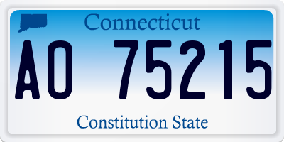 CT license plate AO75215
