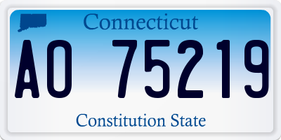 CT license plate AO75219