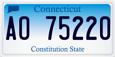 CT license plate AO75220