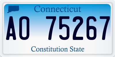 CT license plate AO75267