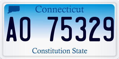 CT license plate AO75329