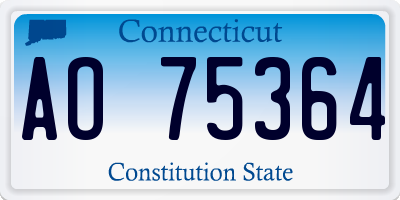 CT license plate AO75364