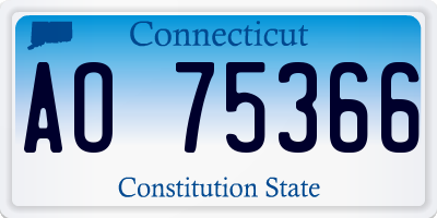 CT license plate AO75366