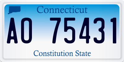 CT license plate AO75431