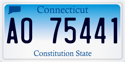 CT license plate AO75441