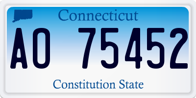 CT license plate AO75452
