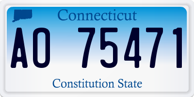CT license plate AO75471
