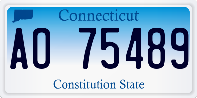 CT license plate AO75489