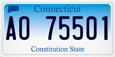 CT license plate AO75501