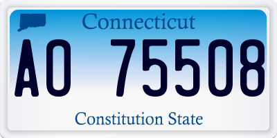 CT license plate AO75508