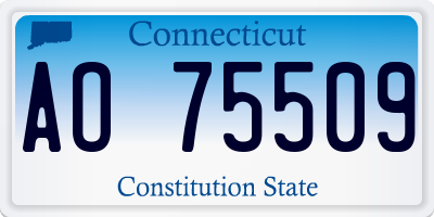 CT license plate AO75509