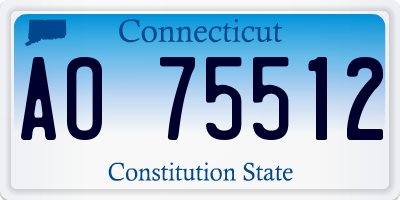 CT license plate AO75512