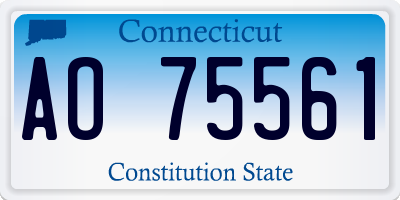 CT license plate AO75561