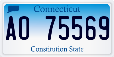 CT license plate AO75569