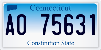 CT license plate AO75631