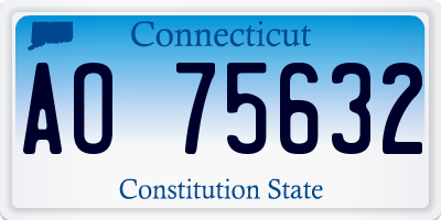 CT license plate AO75632