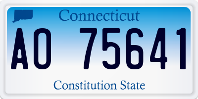 CT license plate AO75641