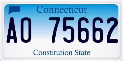 CT license plate AO75662