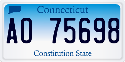 CT license plate AO75698