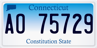 CT license plate AO75729