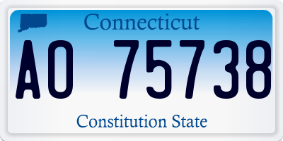 CT license plate AO75738